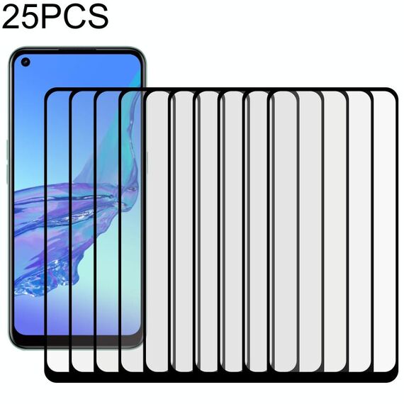 Per OPPO A33 (2020) 25 PCS Full Glue Full Screen Pellicola in vetro temperato