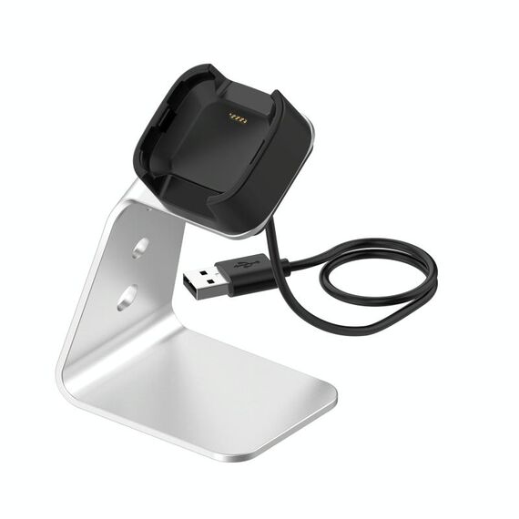 Per Fitbit Versa 2 Portabappeto universale in lega di alluminio (argento)