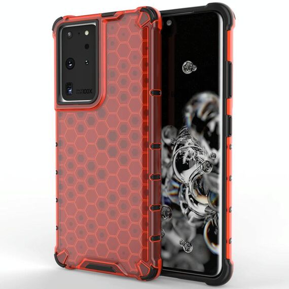 Per Samsung Galaxy S30 Custodia protettiva ultra antiurto per PC a nido d'ape + TPU (rossa)