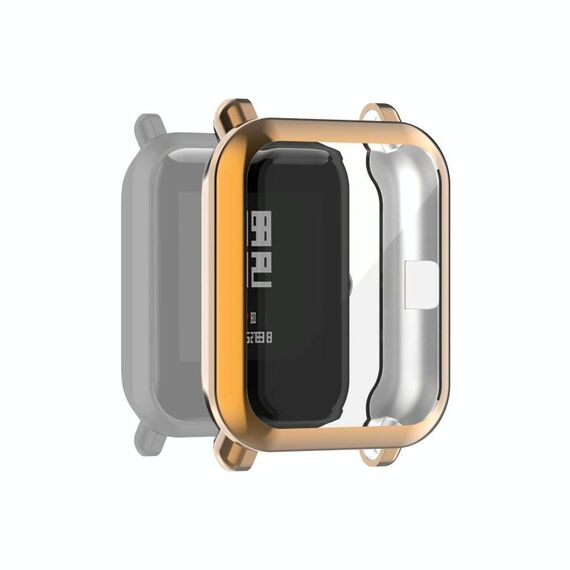 Per Amazfit Pop Custodia protettiva in TPU a copertura totale (oro rosa)