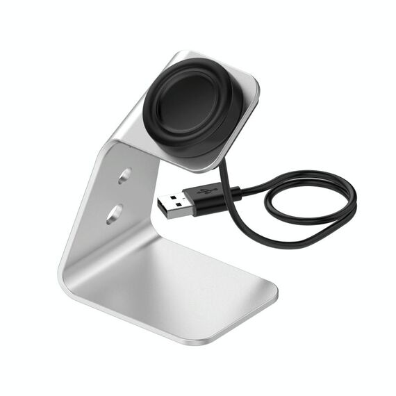 Per Samsung R500 / Galaxy Watch 3 Universal in lega di alluminio Portabatterie magnetico con protezione chip, supporto rapido ricarica (argento)