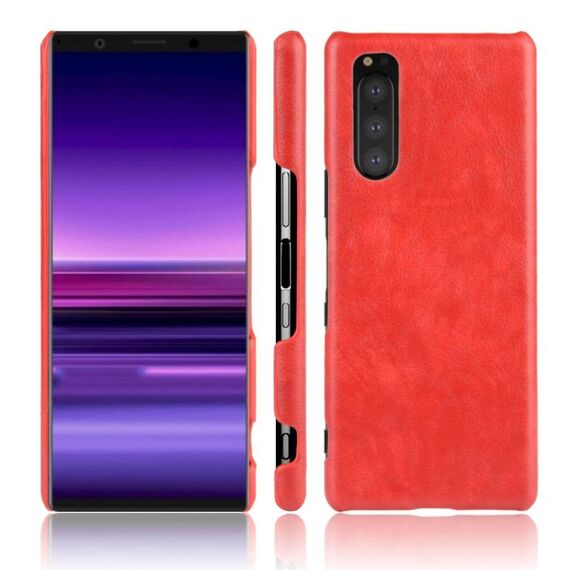 Per Sony Xperia 5 II antiurto Litchi Texture PC + custodia in PU (rosso)