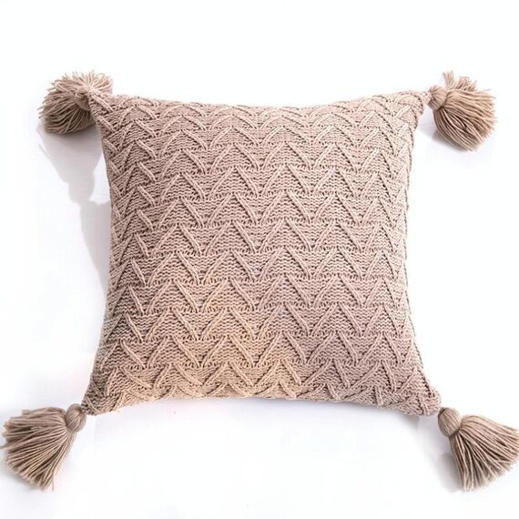 Accessori per la casa Federa a maglia senza nucleo, Dimensioni: 45 x 45 cm (kaki)