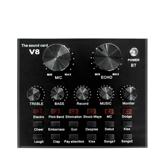 Scheda audio V8 Set Dual Mobile Phone Computer Live Broadcast Scheda audio universale