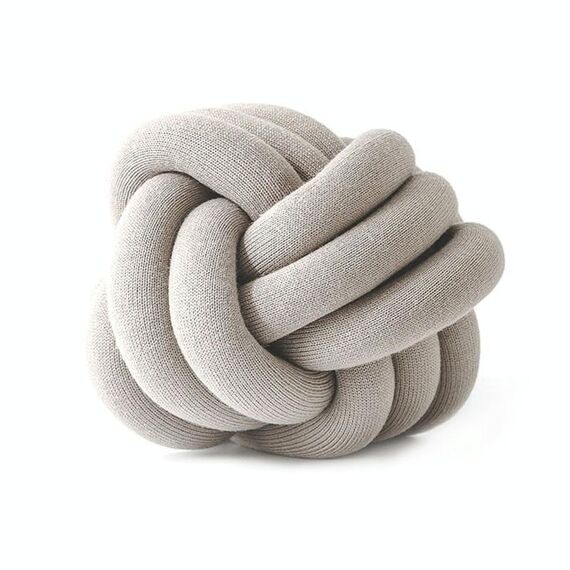 Cuscino a sfera annodato a mano, dimensioni: diametro: 25 ~ 30 cm (grigio cammello)
