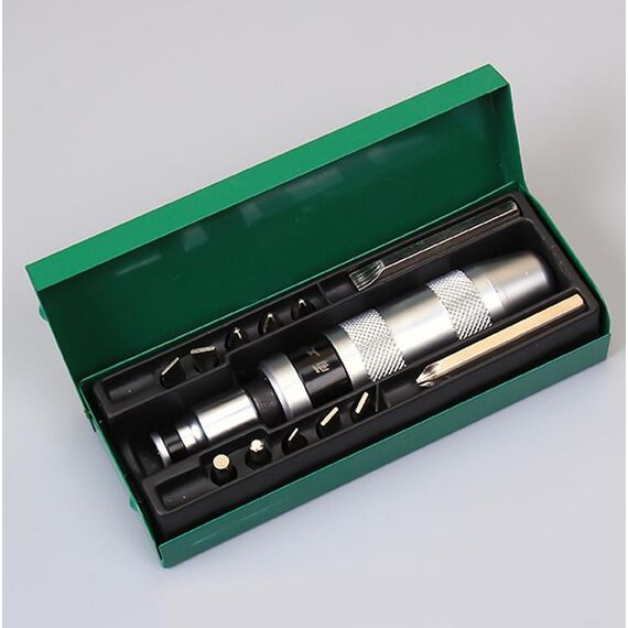 Set di bussole per cacciavite a impatto 13 in 1 con scatola di ferro per viti arrugginite ostinate
