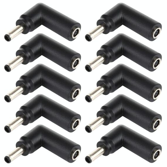 10 PCS 4,5 x 3,0 mm femmina a 4,5 x 3,0 mm maschio connettore adattatore a gomito