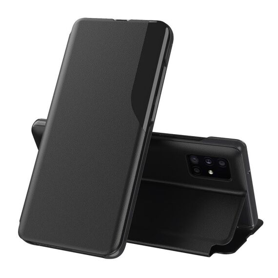 Per Samsung Galaxy S21 Ultra 5G display laterale antiurto antiurto antiurto in pelle flip con supporto (nero)