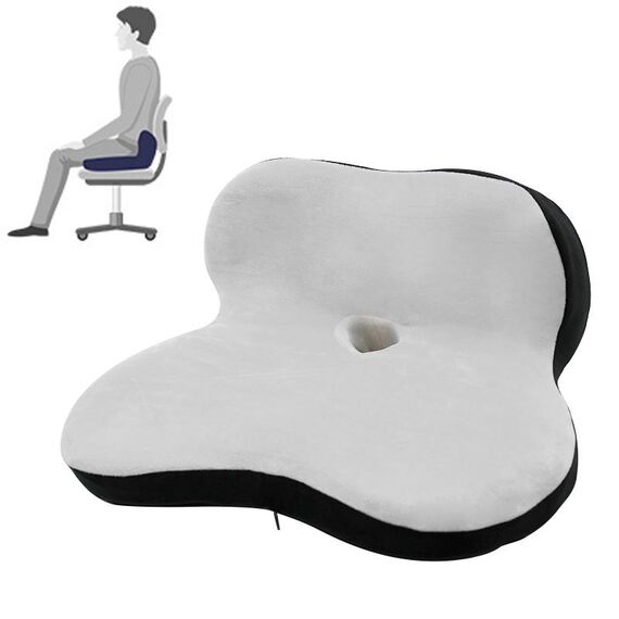 Memory Foam Petal Cushion Sedia da ufficio Casa Casa Seggiolino cuscino per auto, Dimensioni: senza sacchetto di stoccaggio (in velluto di cristallo grigio nero)