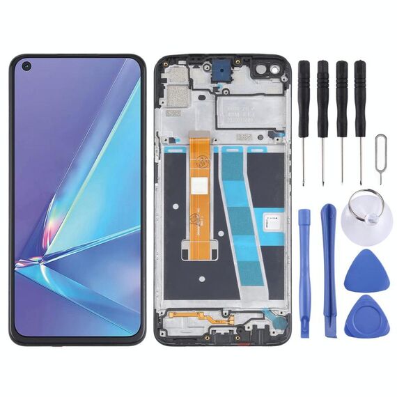 Schermo LCD originale e digitalizzatore Assemblaggio completo con cornice per OPPO A72 (2020) Versione LTE CPH2067