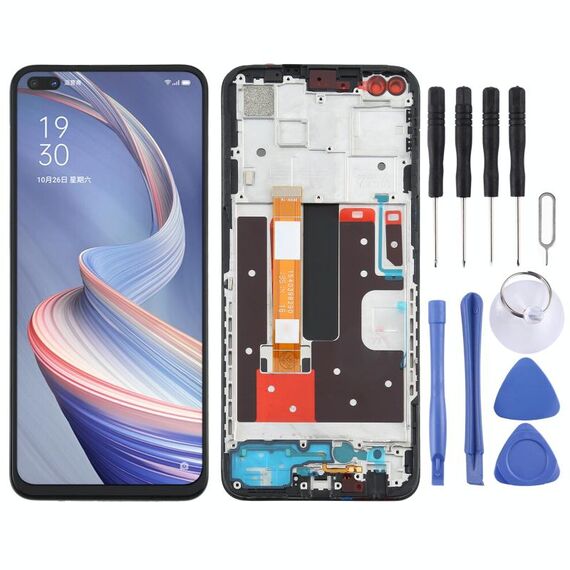 Schermo LCD TFT per OPPO A92s/Reno4 Z PDKM00 Digitizer Assemblaggio completo con cornice