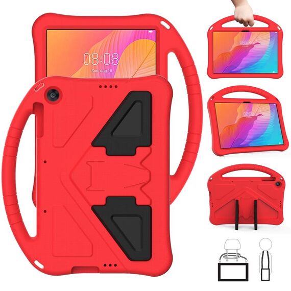 Per Huawei MatePad T 10s 10.1 Guscio protettivo anti caduta piatto EVA con supporto (rosso)