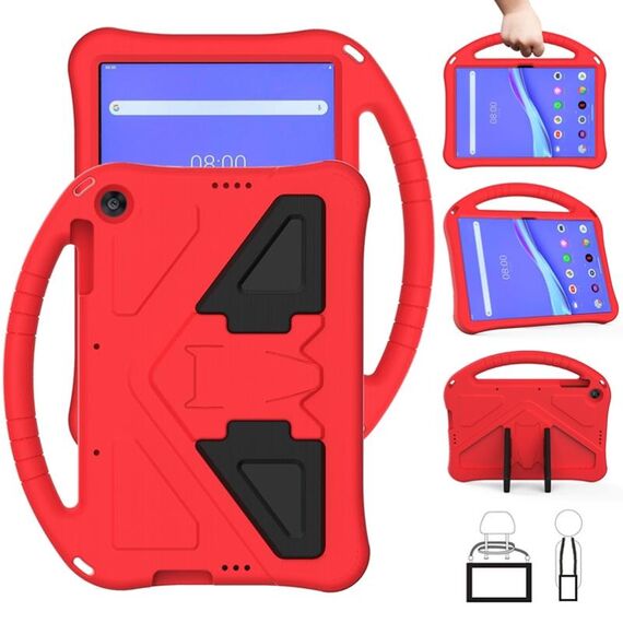 Per Lenovo Tab M10 TB-X505F Guscio protettivo anti caduta piatto EVA con supporto (rosso)