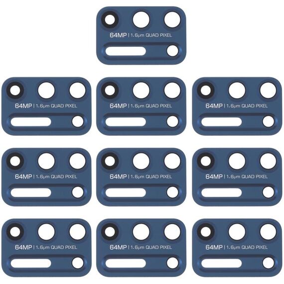 Obiettivo fotocamera posteriore 10 PC per Motorola Moto G9 Plus XT2087-1 (blu)