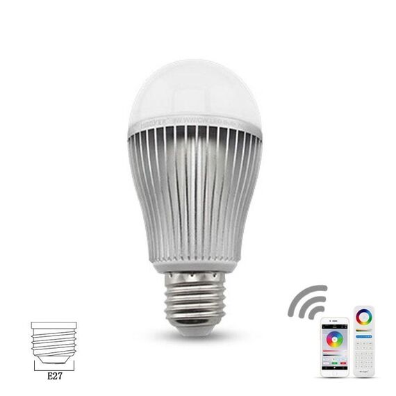 FUT019 Lampadina a doppio LED bianco 9W 2.4GHZ RF controllabile Wifi abilitato CCT Luminosità regolabile Dimming E26 / E27