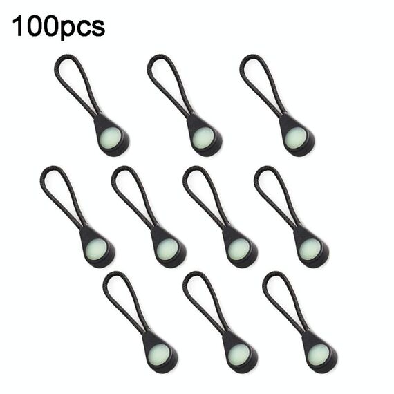 100pcs Alpinismo Zaino da campeggio Zipper Pull Outdoor Anti-Perso Accessori luminosi accattivanti Accessori auto-luminosi con coulisse