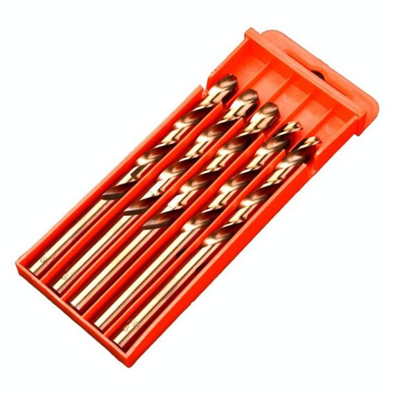 5 pezzi 12,5 mm 5 pezzi in acciaio ad alta velocità M35 con punta elicoidale contenente cobalto punta da trapano completamente rettificata in acciaio inossidabile