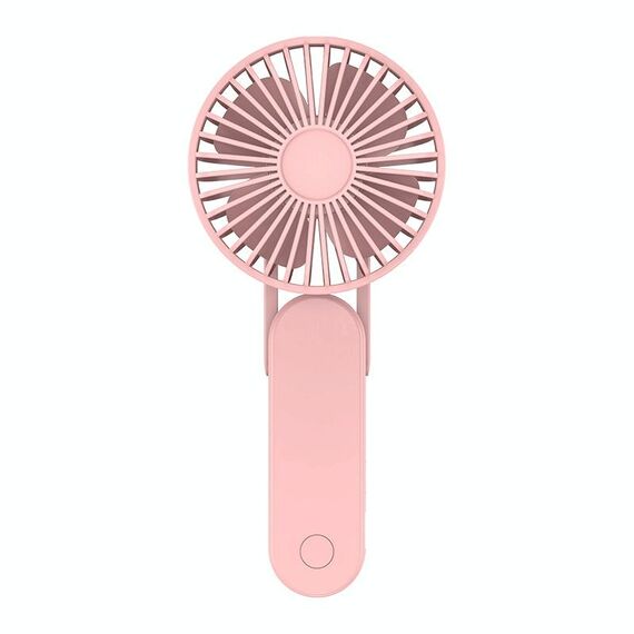 F1 USB portatile pigro appeso al collo ventaglio mini ventilatore portatile pieghevole (rosa)