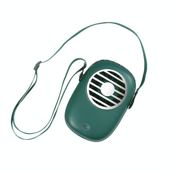WX616 Mini ventola da appendere al collo USB Ventilatore portatile da ufficio per studenti (verde)