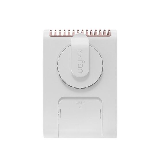 F13 Ventilatore da collo sospeso Mini ventilatore portatile da esterno USB senza foglie Mini ventilatore portatile (bianco)