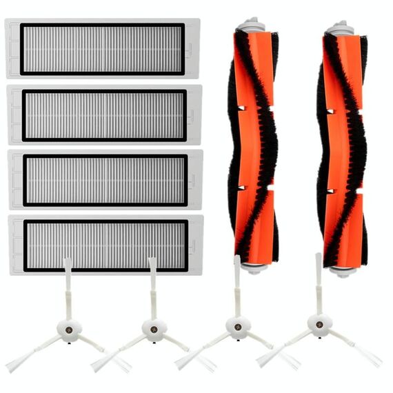 10 in 1 spazzola di spazzatura del robot + spazzola laterale + filtro per Xiaomi / Generazione di pietra / di seconda generazione