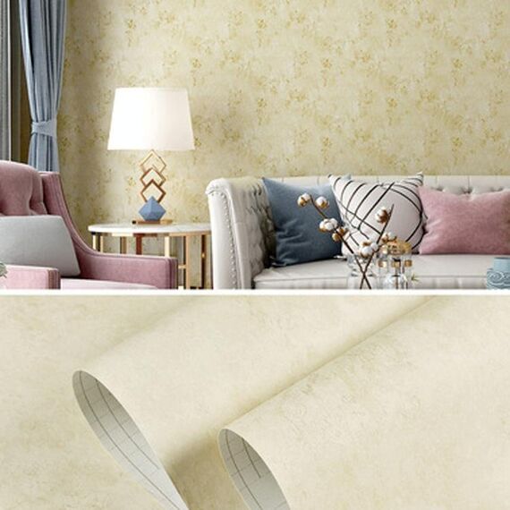 0.53x3m Retro 3D Stereo Plum Blossom Wallpaper Camera da letto camera da letto soggiorno TV Sfondo Sfondo Parete Sfondo autoadesivo (9904-1 Versione giallo chiaro B