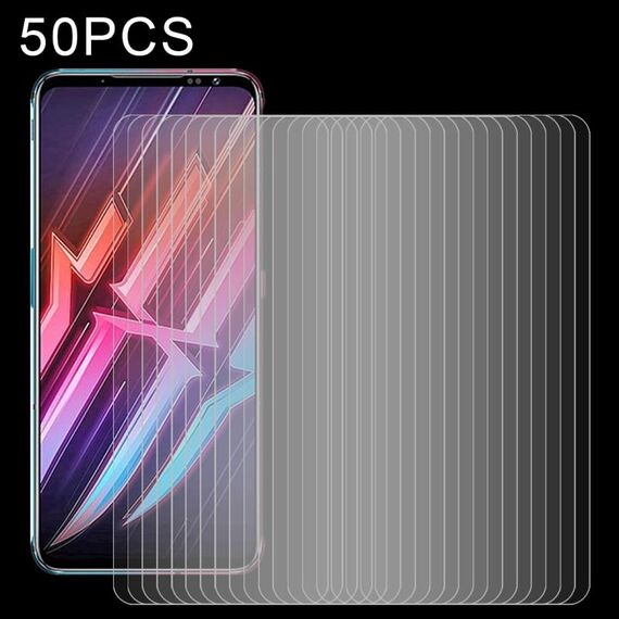 Per Nubia Red Magic 6/6 Pro 50 PCS 0.26mm 9H Durezza superficiale 2.5D Pellicola a schermo intero in vetro temperato antideflagrante