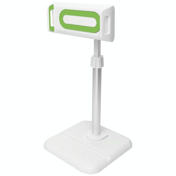 Staffa per telefono cellulare per tablet da tavolo con regolazione telescopica live frame, specifica: piastra piatta K05 (bianco verde)