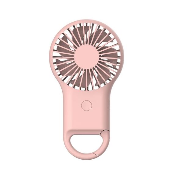 Handheld Pocket Mini Small Fan Portable Charging Outdoor USB Fan With 7 Color Light(Pink)