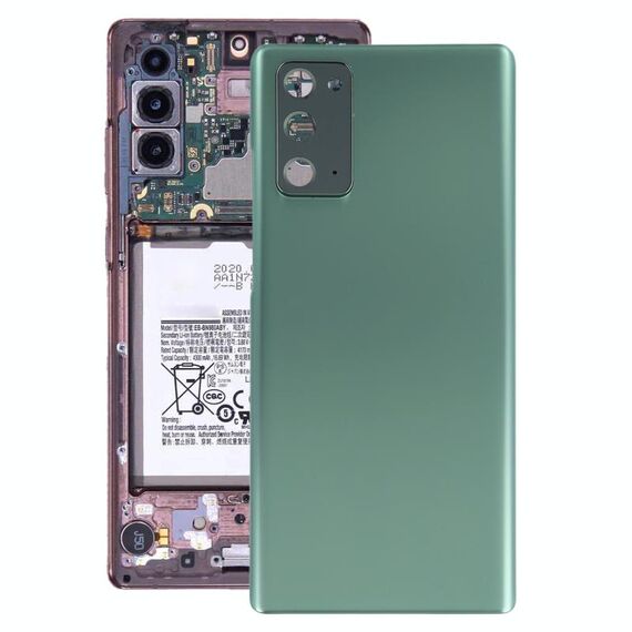 Cover posteriore batteria per Samsung Galaxy Note20 con copriobiettivo fotocamera (verde)