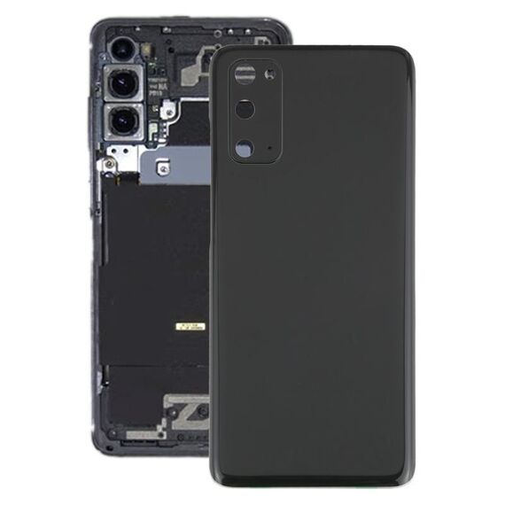 Cover posteriore batteria per Samsung Galaxy S20 con copriobiettivo fotocamera (nero)