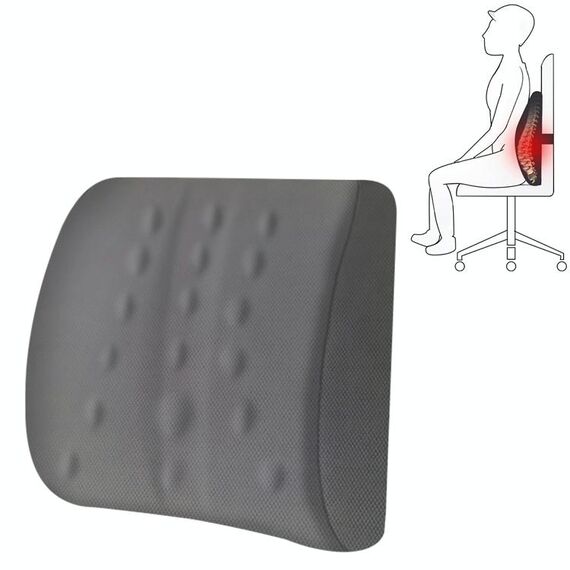 Cuscino lombare ufficio cuscino di maternità cuscino auto lombare memory foam cuscino lombare, stile: standard (grigio)