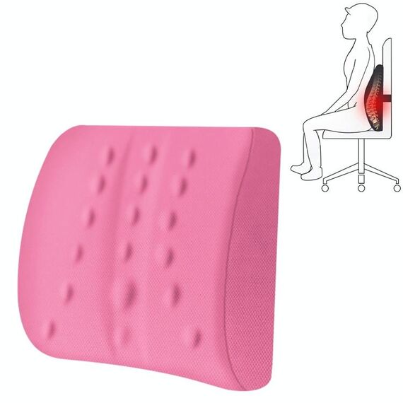 Cuscino lombare ufficio cuscino di maternità cuscino auto lombare memory foam cuscino lombare, stile: standard (rosa)