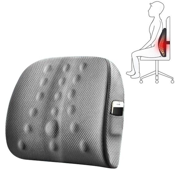 Cuscino lombare ufficio cuscino di maternità cuscino auto lombare memory foam cuscino lombare, stile: 3D (grigio)