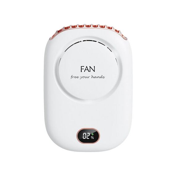 DQ203 Lazy Hanging Neck Fan USB Mini Desktop Large Wind Fan(White)