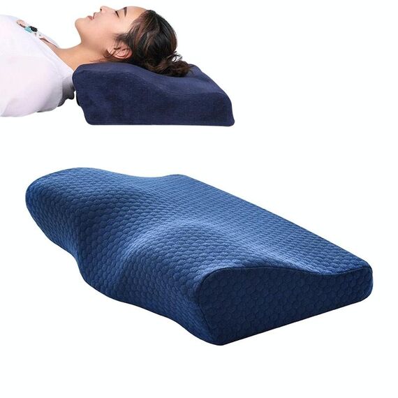 Farfalla Shape Memory Foam Snorking Pillow Cuscino Slow Rebound Assistenza sanitaria Cuscino cervicale, Dimensioni: 62x34x12x6cm (acqua molecola)