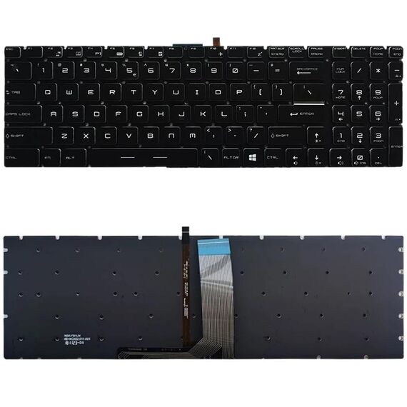 Tastiera versione USA con retroilluminazione per MSI GT62 GT72 GE62 GE72 GS60 GS70 GL62 GL72 GP62 GT72S GP72 GL63 GL73 (bianco)