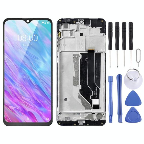 Schermo LCD OEM per digitalizzatore ZTE 20 Smart V2050 Assemblaggio completo con cornice (nero)