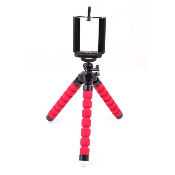 5 Pz Polpo Fotografia Spagna Photography Mobile Phone Stand Portable Lazy Regolabile Vibrato Live Treppiede Stand (Rosso)