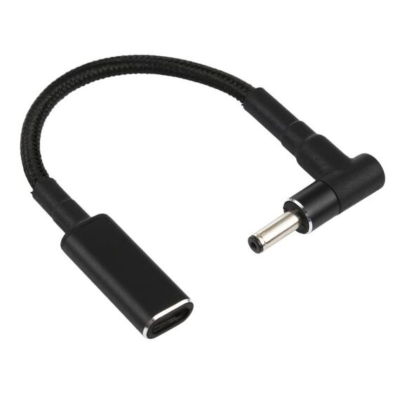 PD 100W 18.5-20V 4.0 x 1,35mm a gomito a gomito a USB-C / tipo-c cavo a treccia in nylon in nylon
