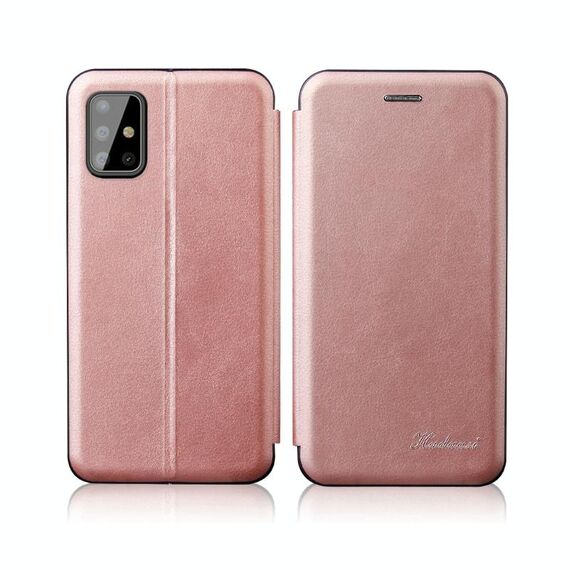 Per Samsung Galaxy S21 Ultra 5G Custodia in pelle magnetica trama retrò con slot e supporto per carte (oro rosa)