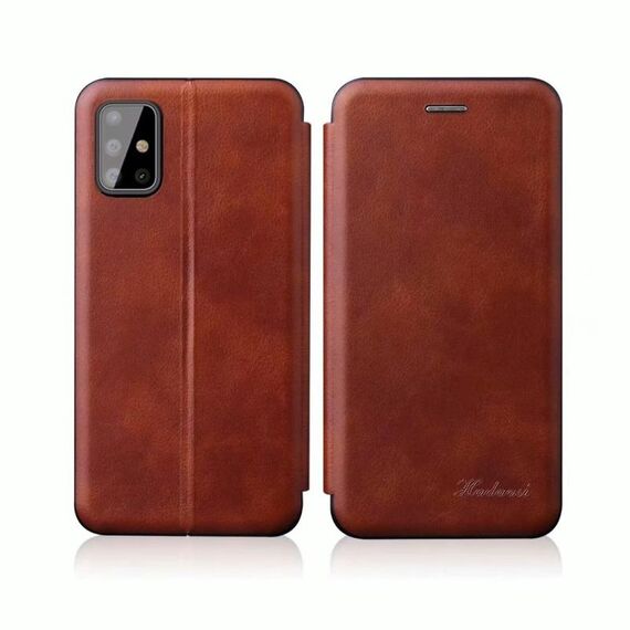 Per Samsung Galaxy S21 Ultra 5G Custodia retrò in pelle magnetica con slot e supporto per carte (marrone)