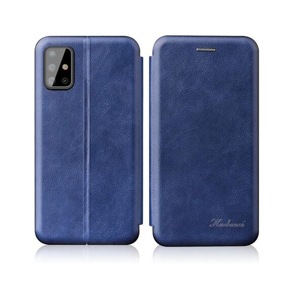 Per Samsung Galaxy S21 Custodia in pelle magnetica di trama retrò ultra 5g con slot e supporto per carte (blu)