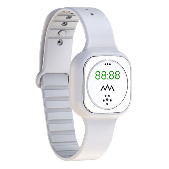 F9 Gel di silice all'aperto con orologio da polso repellente per zanzare con orologio (bianco)
