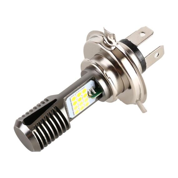 H4 DC12V / 7,4W Motorcycle LED faro con 240leds SMD-3030 perline per lampada (giallo + bianco)
