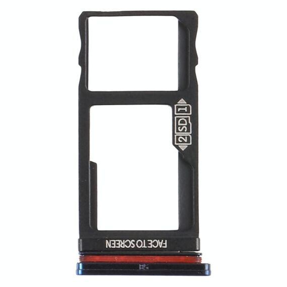 Vassoio della scheda SIM + vassoio di scheda micro SD per Motorola Moto One Vision / P50 (blu)