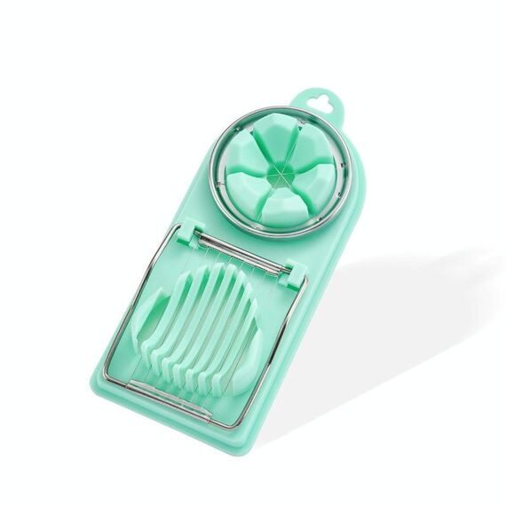 6 pezzi multifunzione uovo taglierina utensile da cucina in acciaio inox flant uovo cutter (verde)