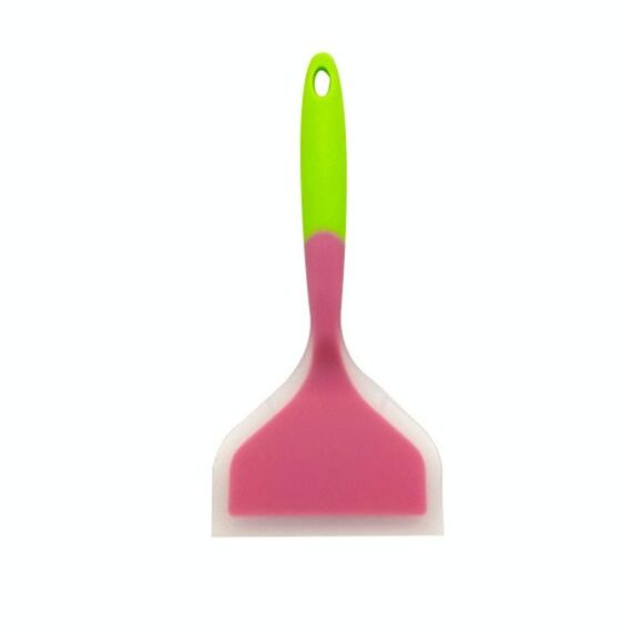 2 PCS Silicone Animale Spatola Spatola Ampia bocca Bistecca Pizza Spatola Strumento da cucina (rosa + verde)