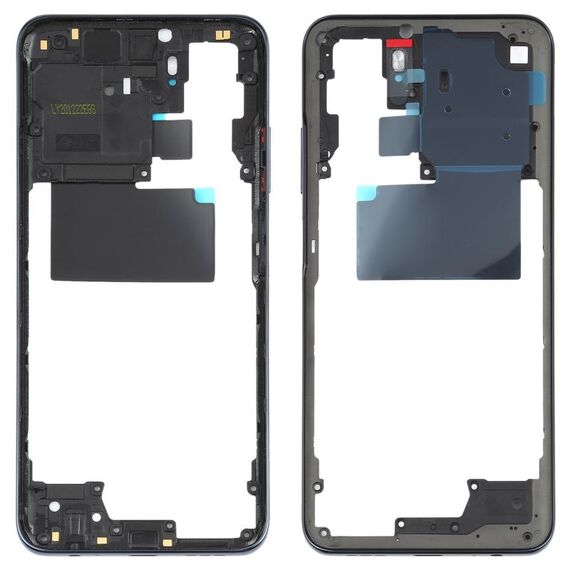Piastra di lunetto del telaio medio per Xiaomi Redmi Nota 10 M2101K7ai M2101K7AG (nero)