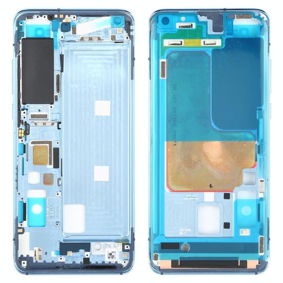 Piastra di lunetto del telaio LCD dell'alloggiamento anteriore originale per Xiaomi Mi 10s (blu)